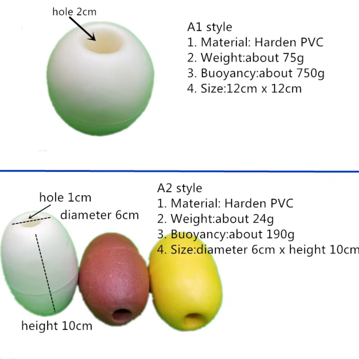 harde PVC-schuim drijvende bal - Fishing Equipment Net recensie en prijs